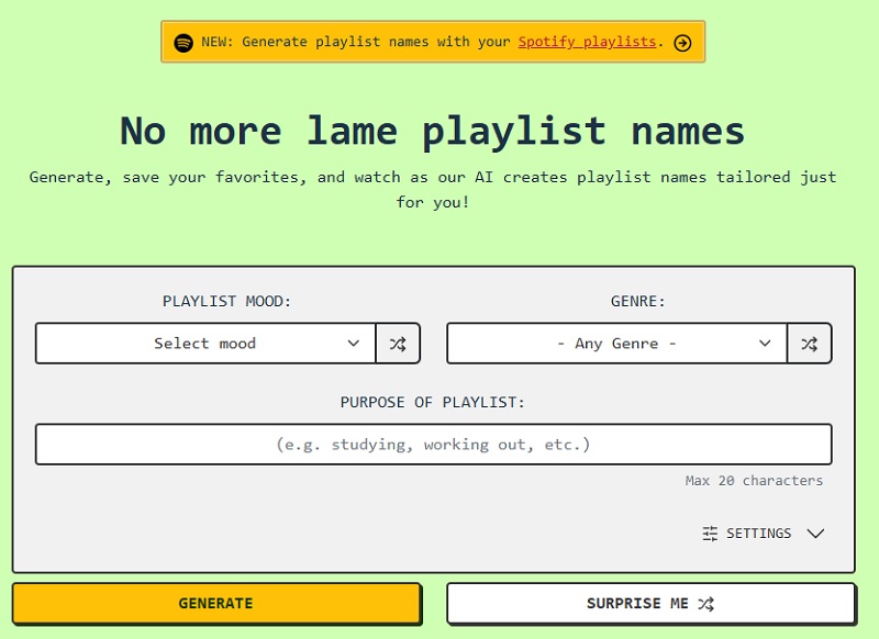 PlaylistName AI