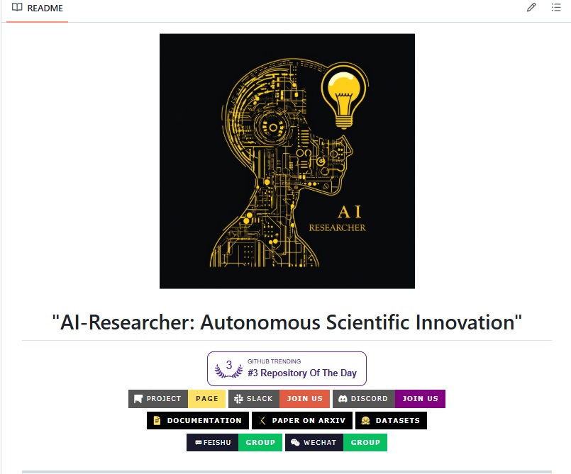 AI-Researcher – HKUDS’s Github