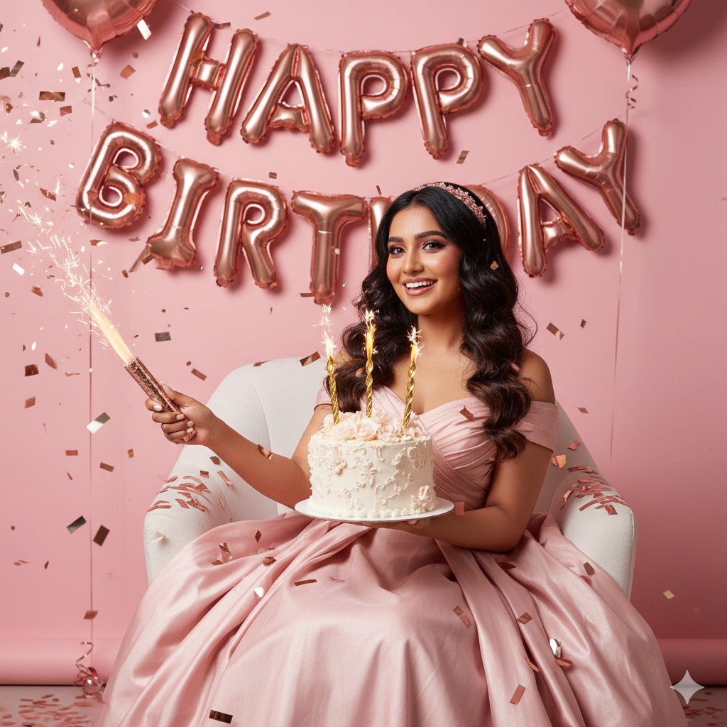 Viral 4K Portraits: Happy Birthday AI Prompt Guide for Girls