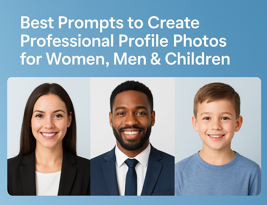Best AI Prompts to Create Profile Photos for Women, Men & Children