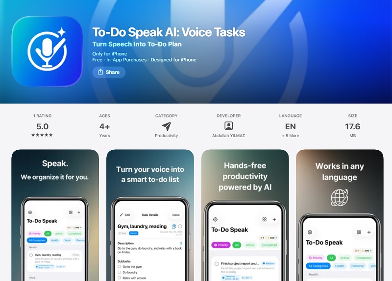 To-Do Speak AI